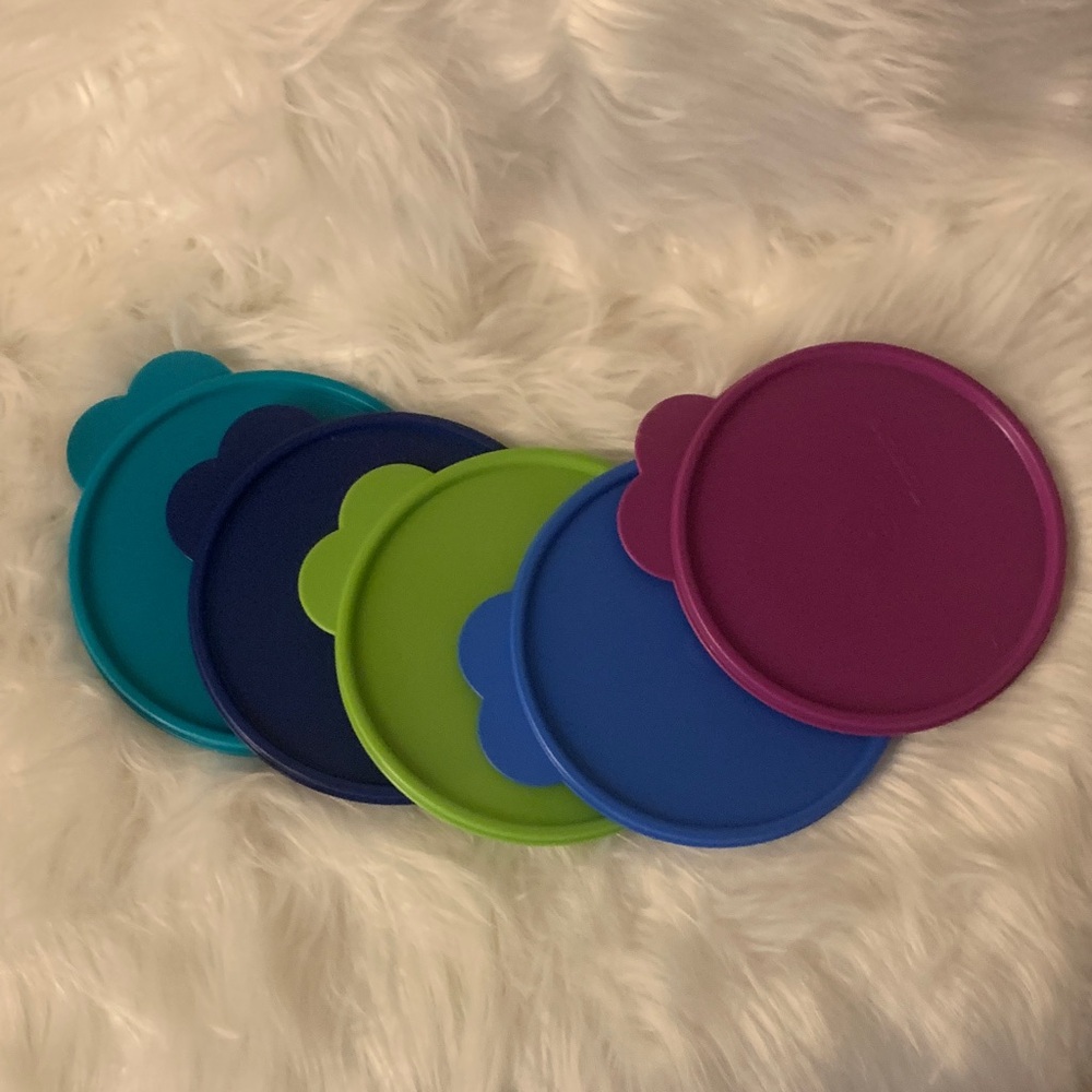 5 Tupperware Size C Butterfly Tab Lids